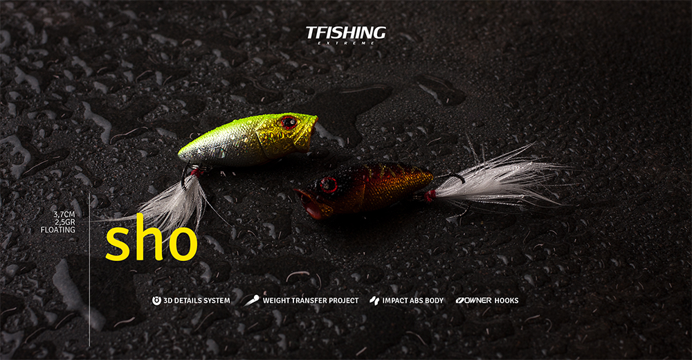 T-Fishing Extreme Sho Mini Pop popper ultra light per trote e light game.